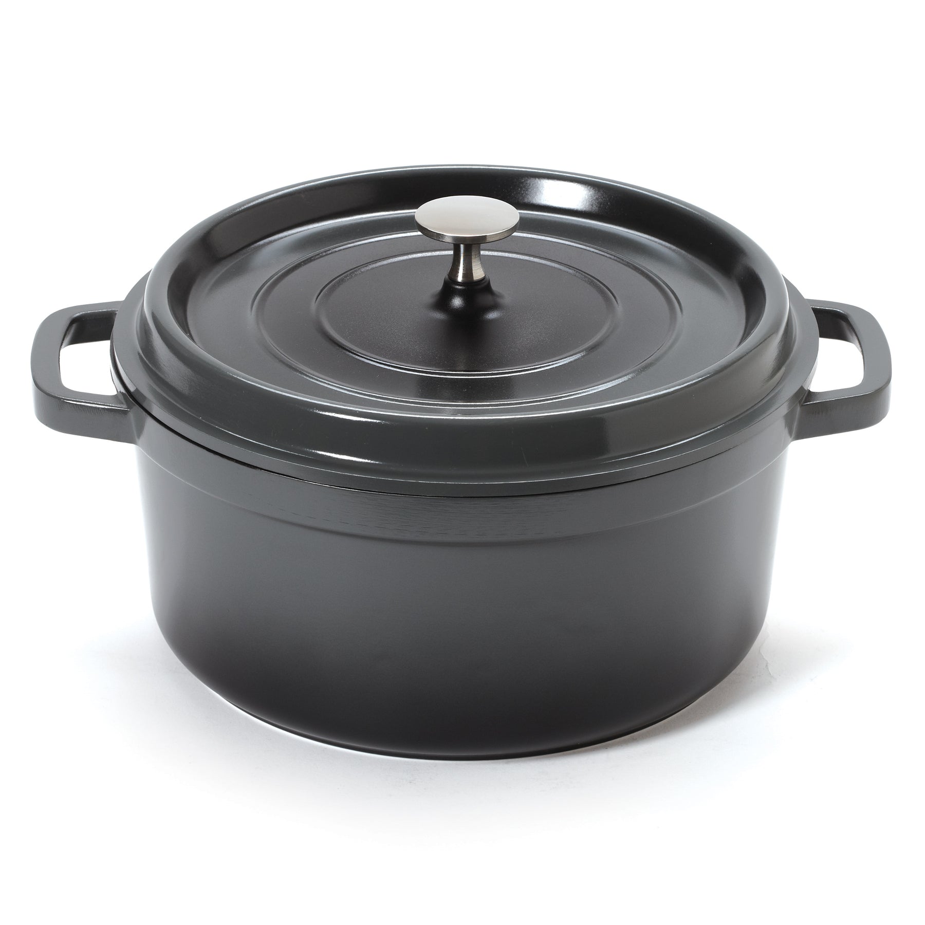 GET Heiss 4.5 Qt. Yellow Enamel Coated Cast Aluminum Round Dutch Oven with  Lid CA-012