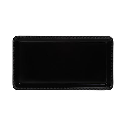 Melamine Rectangular Beaded Edge Tray - Black