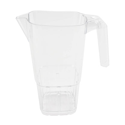 33oz Clear SAN Plastic  Stackable Pitcher 7"L x 3.63"W x 8"H. GET, Pitchers & Decanters (12 Pack)