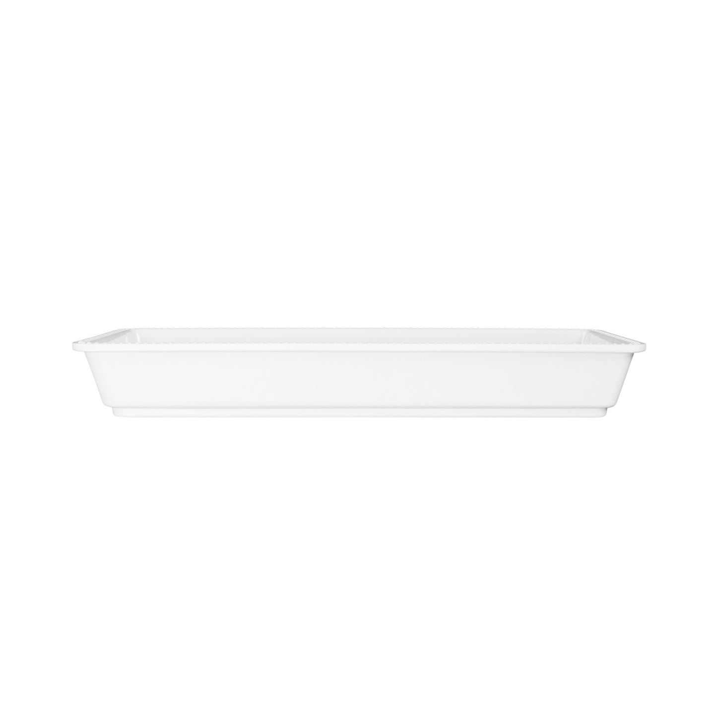 Melamine Rectangular Beaded Edge Tray - White