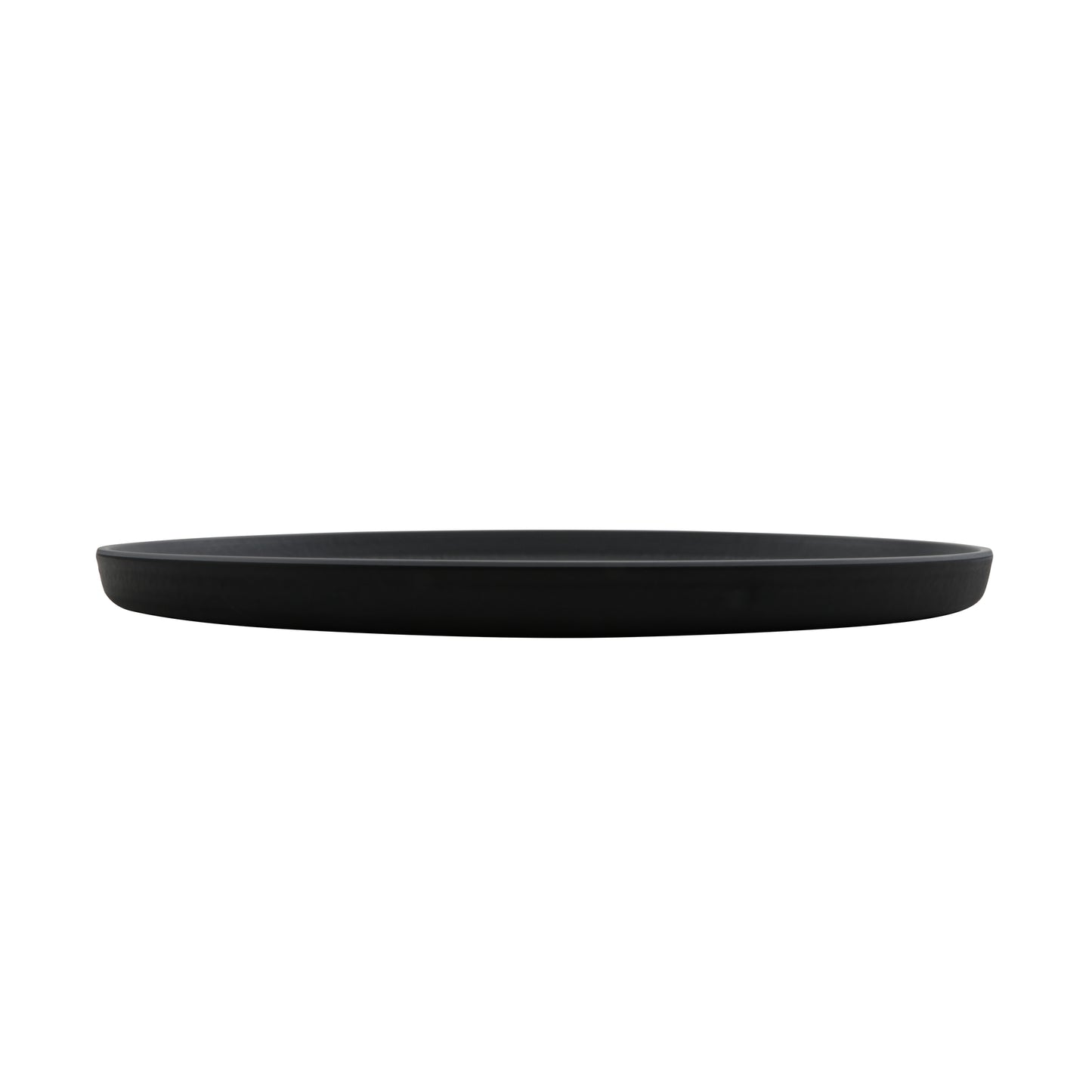 14" x 10" Melamine Oval Platter, Gray Matte inside/ Black Matte outside, GET. Roca.