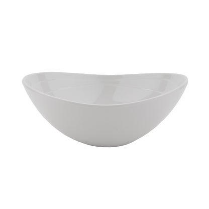 20 oz. (21.5 oz. rim-full), 7" x 6.5" Melamine Textured Rim Oval Bowl, 2.5" deep (Set of 4 ea.)