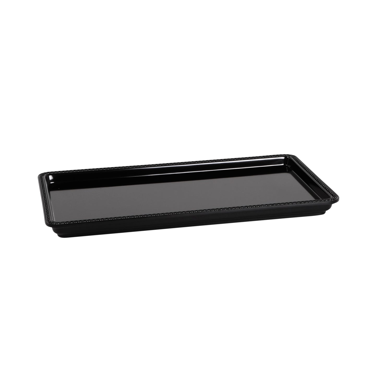 Melamine Rectangular Beaded Edge Tray - Black