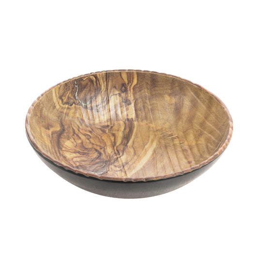 72 oz transform olive wood buffet melamine bowl (large), 10"L x 10"W x 3.75"H, GET, cheforward