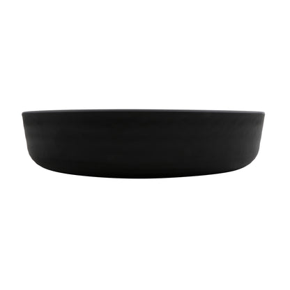 9" Low Street - 42 oz Melamine Bowl (54 oz Rim Full), Glossy Gray inside/ Black Matte outside, GET. Roca. (12 Pack)