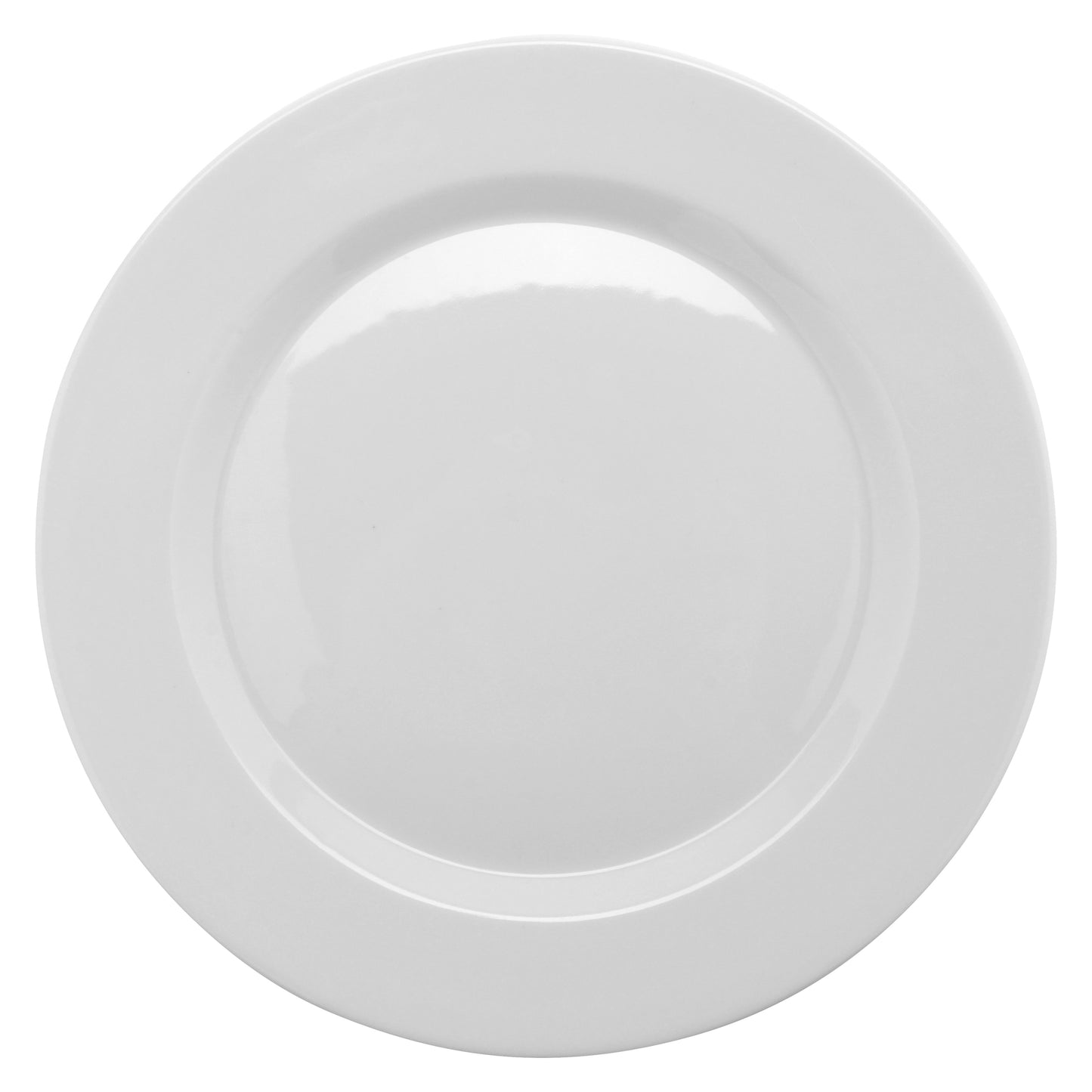 11" Bright White Porcelain Plate, Corona Elegance (Stocked) (12 Pack)