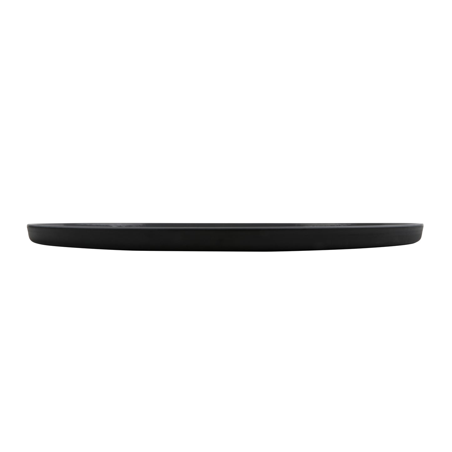 20" x 16" Melamine Oval Platter, Glossy Gray inside/ Black Matte outside, GET. Roca.