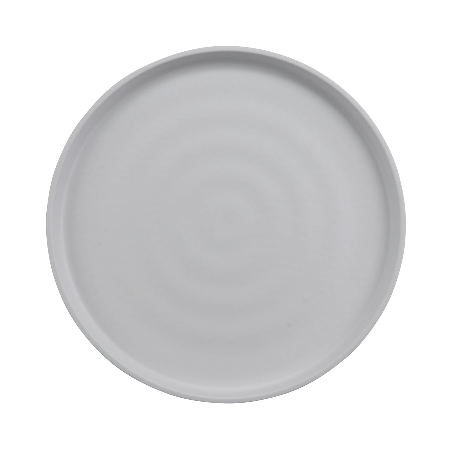 11" Round Melamine Dinner plate, White Matte inside/ Gray Matte outside, GET. Roca. (12 Pack)