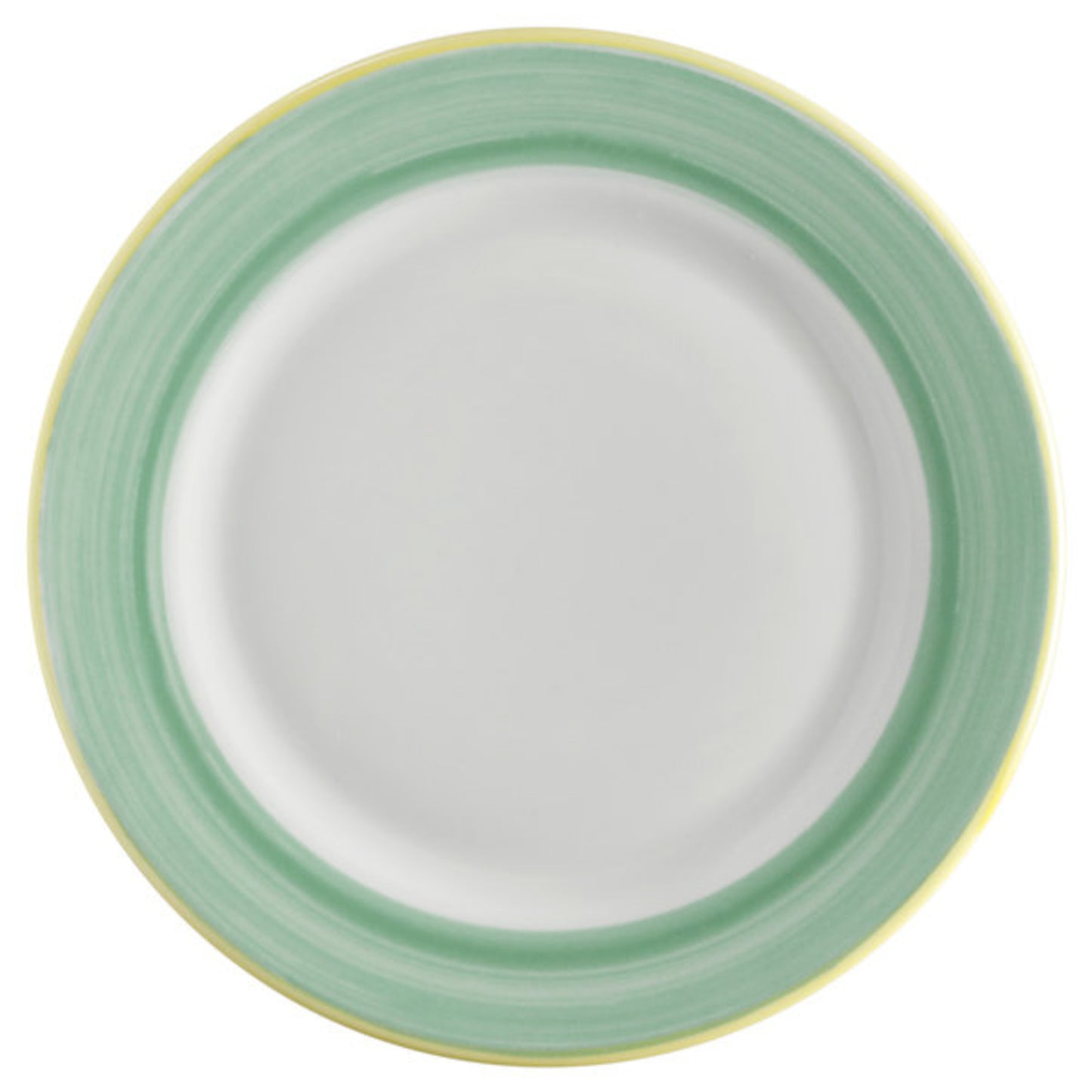 9" Green Porcelain Rolled Edge Plate, Corona Calypso (Stocked) (12 Pack)