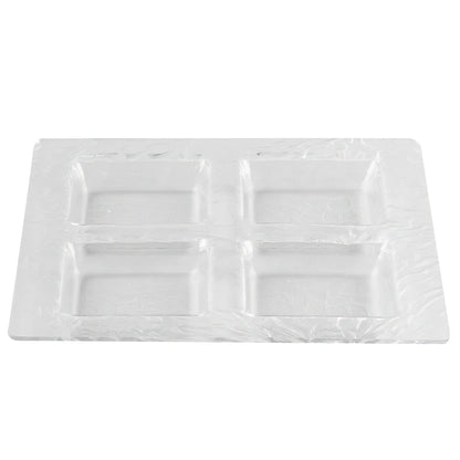 11.5" Plastic 4-Compartment Tray