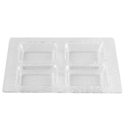 11.5" Plastic 4-Compartment Tray