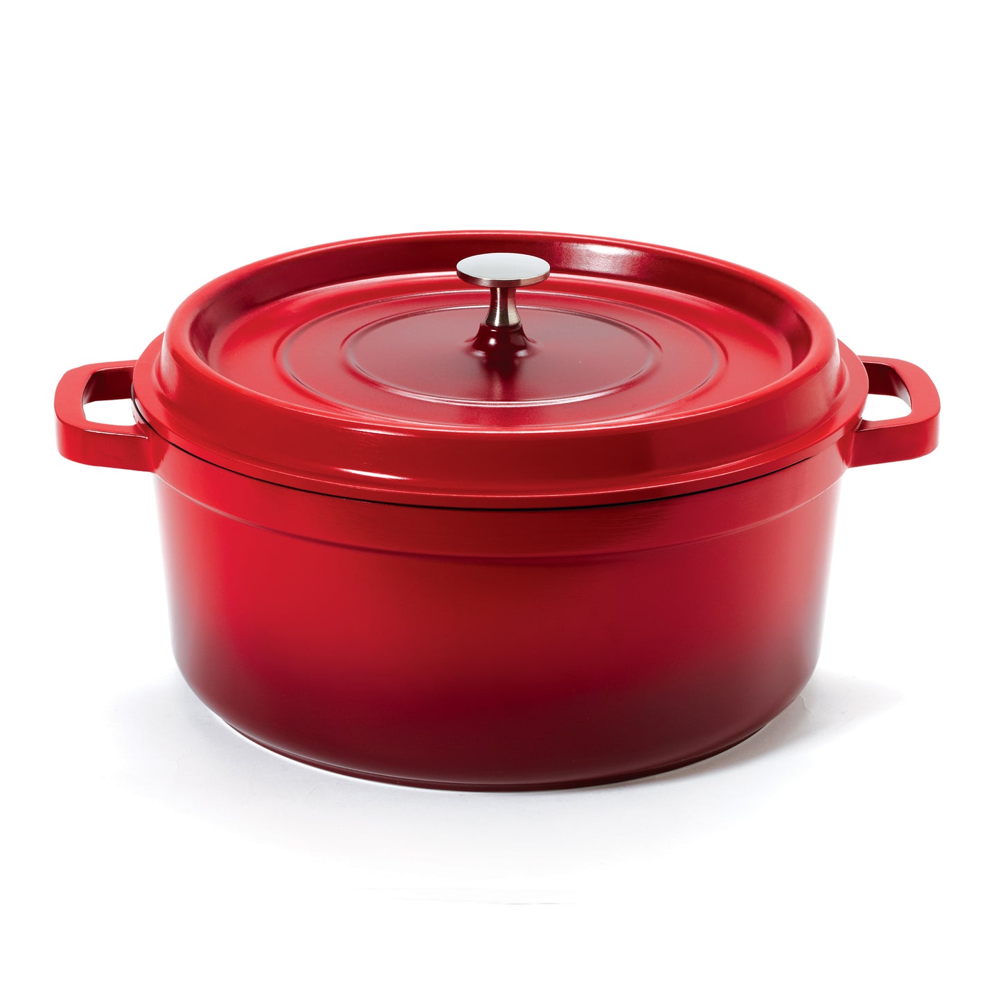 6.5 qt. (7 qt. rim-full), 11" Induction Ready Round Dutch Oven w/ Lid, 4.5" deep (Clear Coat)