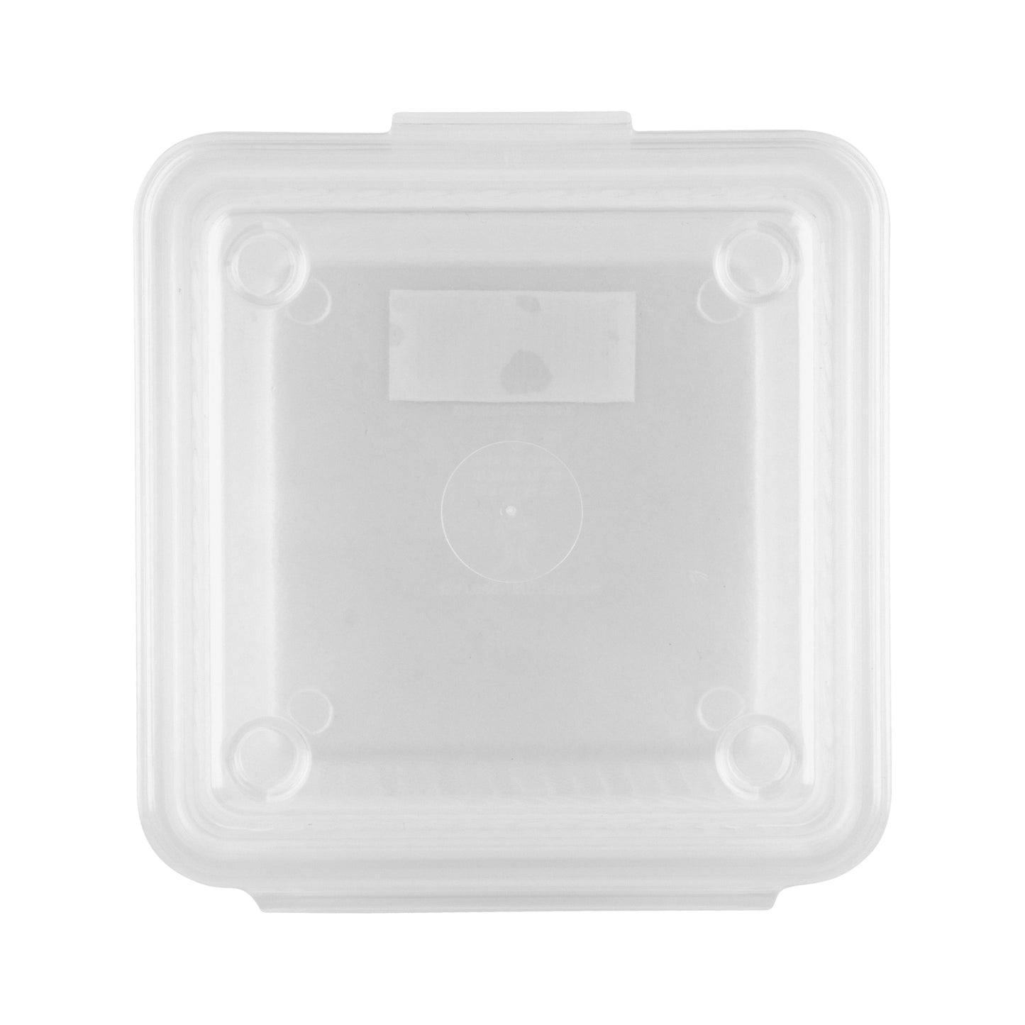 Single Entree, Clear, Polypropylene, Food Reusable Container, 5" L x 5" W x 3.25" H, G.E.T. Eco-Takeout's (12 Pack)