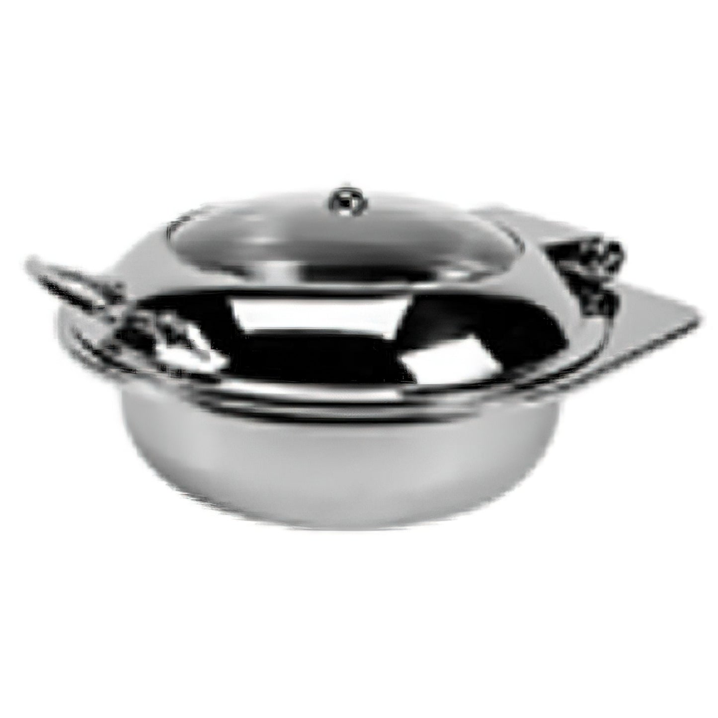 Strata Replacement Round Clamshell Lid Set for ST11602118, 4 qt., 16.5" Dia. x 5.5" H , Stainless Steel with Glass, G.E.T. STRATA BUFFET SYSTEM ST11610012