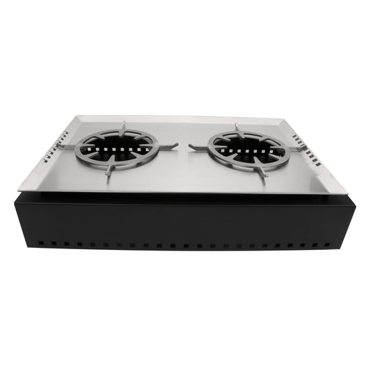 Strata Double Rectangular SautÃ©/Cooker Kit, includes: (1) 23-1/2" x 15-1/2" x 3/4" stainless steel sautÃ©/cooker top ST11702012, (1) 24-1/2" x 16-1/2" x 5-1/4" 18 gauge powder coated galvanized steel base unit with protective case ST11602111, G.E.T. STRA