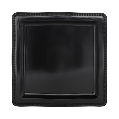 Melamine Square Plate - Black