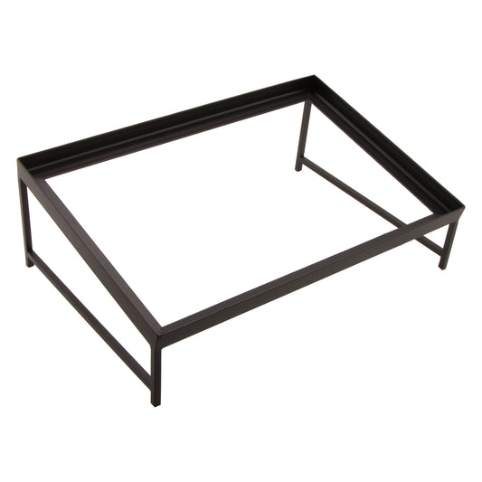 Angled stand , Gun Metal Grey, fits GET 18" x 12" wood & Metal baskets , 17 3/4" x 12" x front height 3 3/4" x Rear Height 5 7/8"