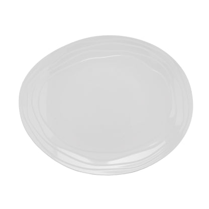 12.5" x 10.5" Melamine Textured Rim Oval Coupe Platter (12 Pack)