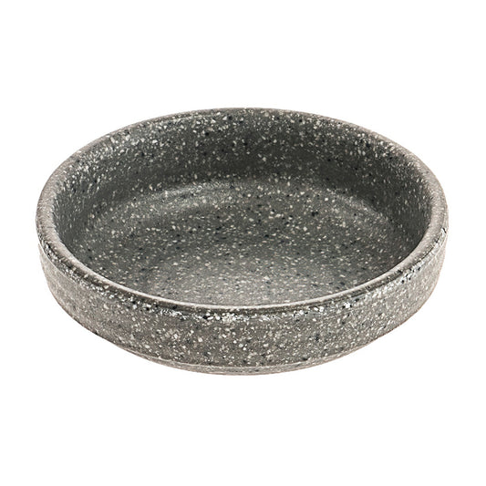 3.4 oz infuse stone grey round melamine ramekin, 3.5"L x 3.5"W x 1"H, GET, cheforward