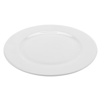 9" Bright White Porcelain Rolled Edge Plate, Corona Actualite (Stocked) (12 Pack)