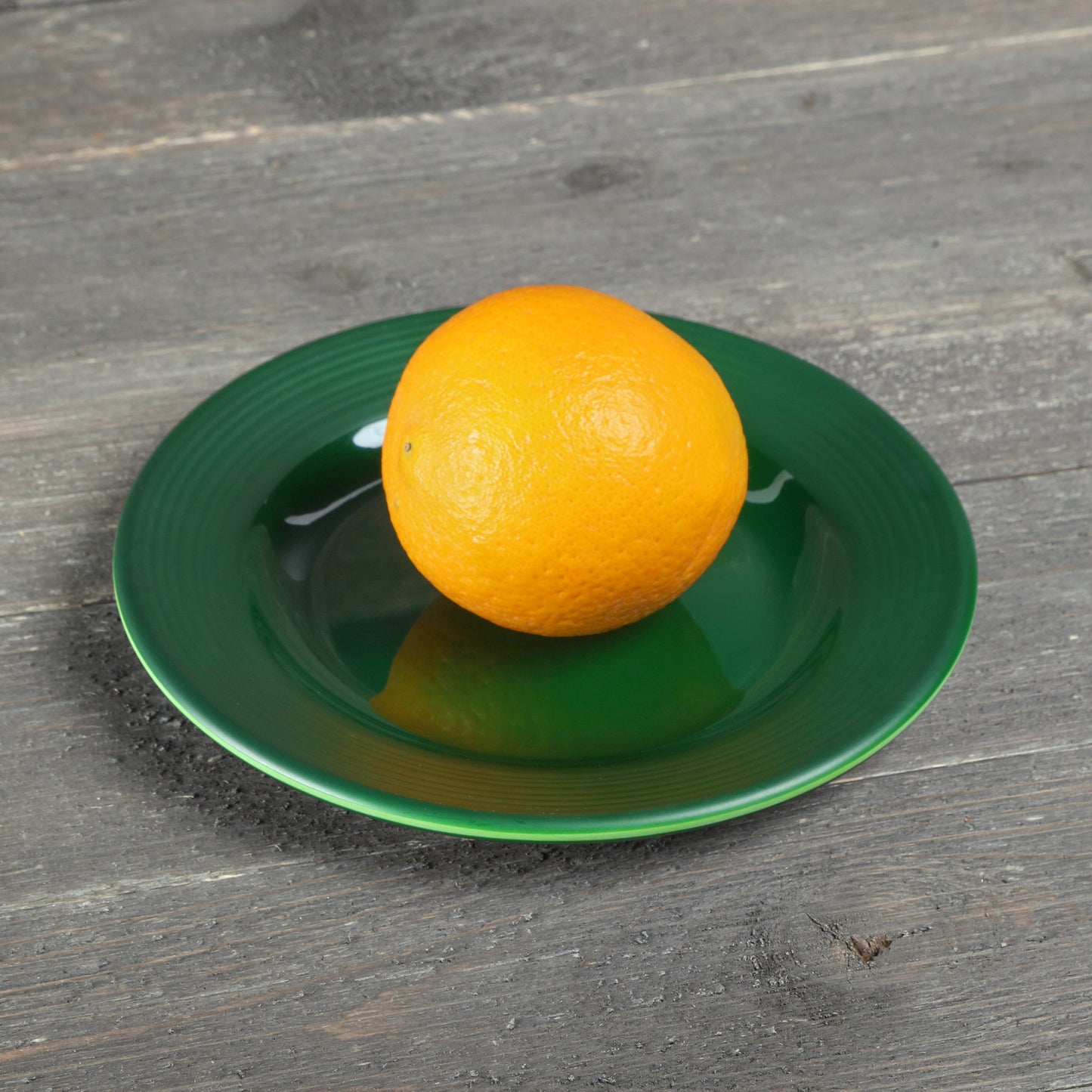 Melamine Round Plate - Green Glaze