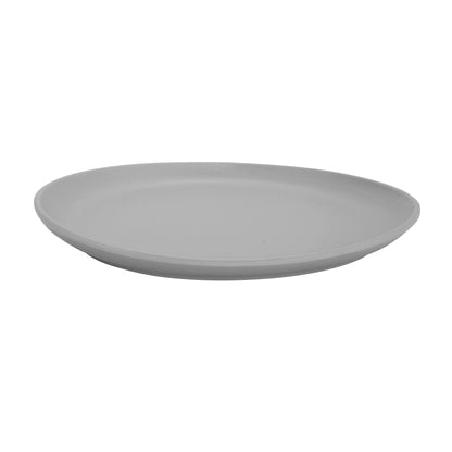 9.1" Light Gray, Melamine, Small Round Coupe Dinner Plate, G.E.T. Riverstone (12 Pack)