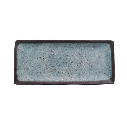 11.94" savor robin egg blue rectangular melamine tray, 11.94"L x 5.125"W x 0.75"H, GET, cheforward