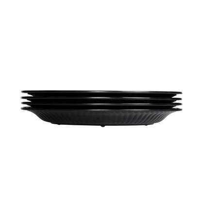 Melamine Oval Beaded Edge Platter - Black