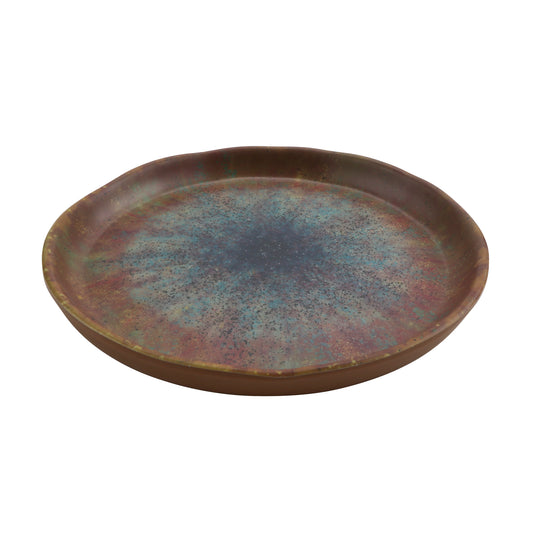 8" savor clay azula iris round melamine plate, 8"L x 8"W x 0.875"H, GET, cheforward