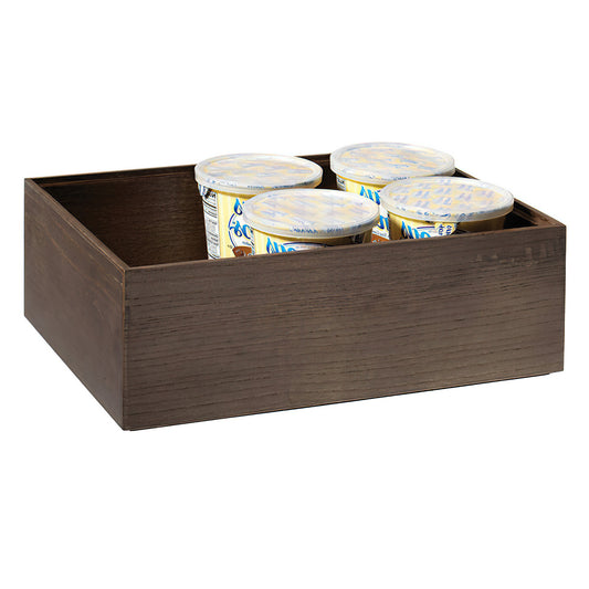 6" Square Stackable Wood Display Box / Condiment Organizer, 4" tall (fits MTS-20S)