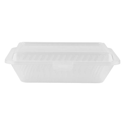 Half Size, Polypropylene, Clear, Food Reusable Container, 9" L x 6.5" W x 2.75" H, G.E.T. Eco-Takeout's (12 Pack)