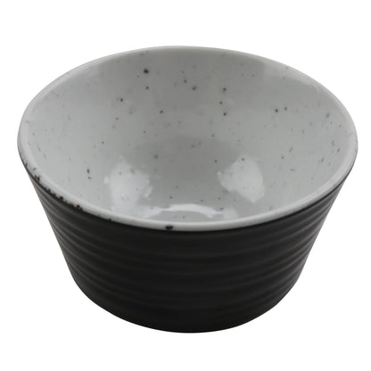 3 oz revolve stone natural/black melamine ramekin with organic texture, 3.13"L x 3.13"W x 1.5"H, GET, cheforward