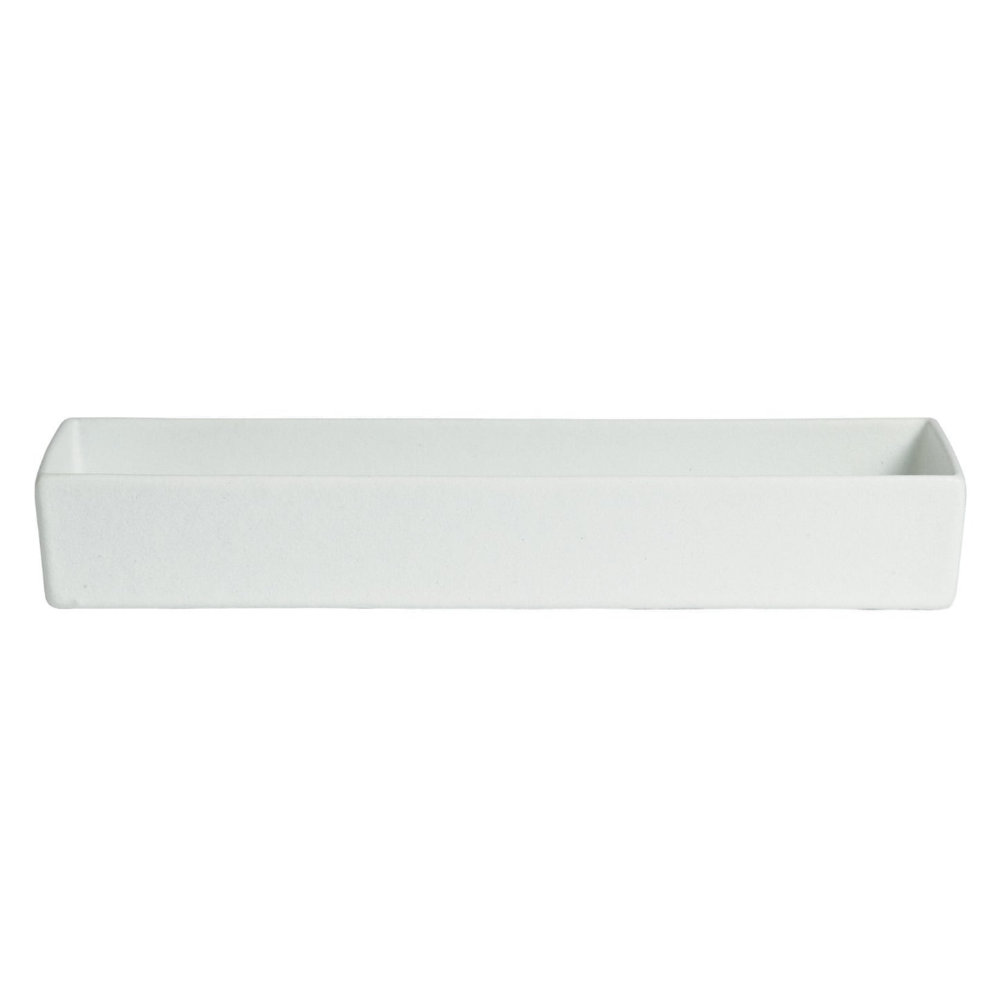 2.4 qt., 10" x 7" Rectangular Straight Sided Salad Bar Bowl, 3" Deep, Bugambilia Classic Finish, White, (Stocked)