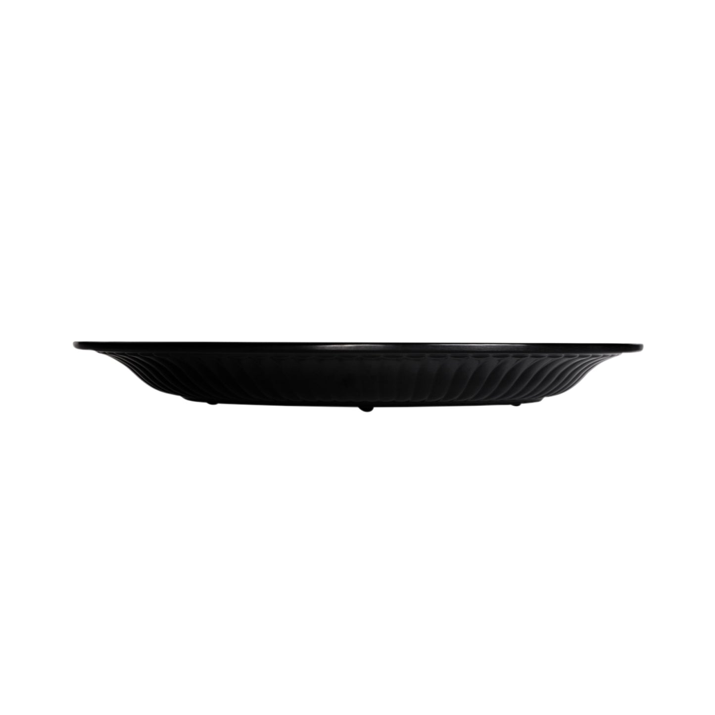 Melamine Oval Beaded Edge Platter - Black