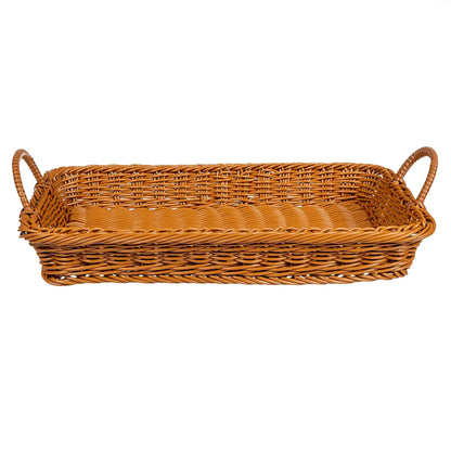 18" x 12.25" Rectangular Basket w/handle, 2.5" Deep