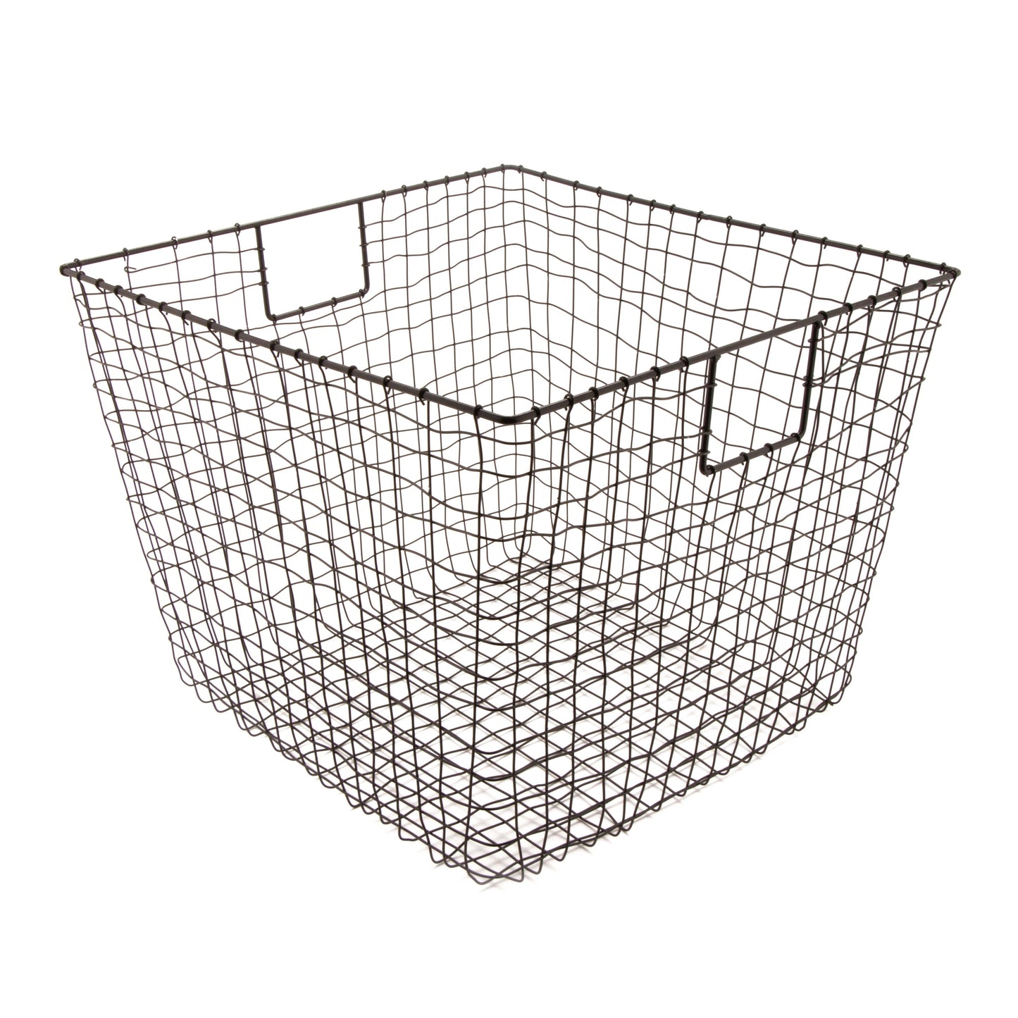 19" x 14" H, Iron Powder Coated, Gun Metal Grey, Square Basket, G.E.T Breeze Baskets