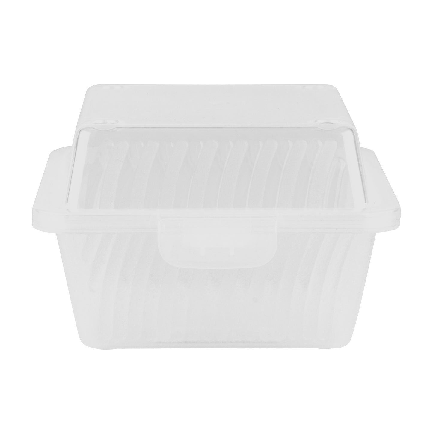 Single Entree, Clear, Polypropylene, Food Reusable Container, 5" L x 5" W x 3.25" H, G.E.T. Eco-Takeout's (12 Pack)