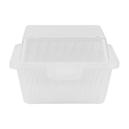 Single Entree, Clear, Polypropylene, Food Reusable Container, 5" L x 5" W x 3.25" H, G.E.T. Eco-Takeout's (12 Pack)