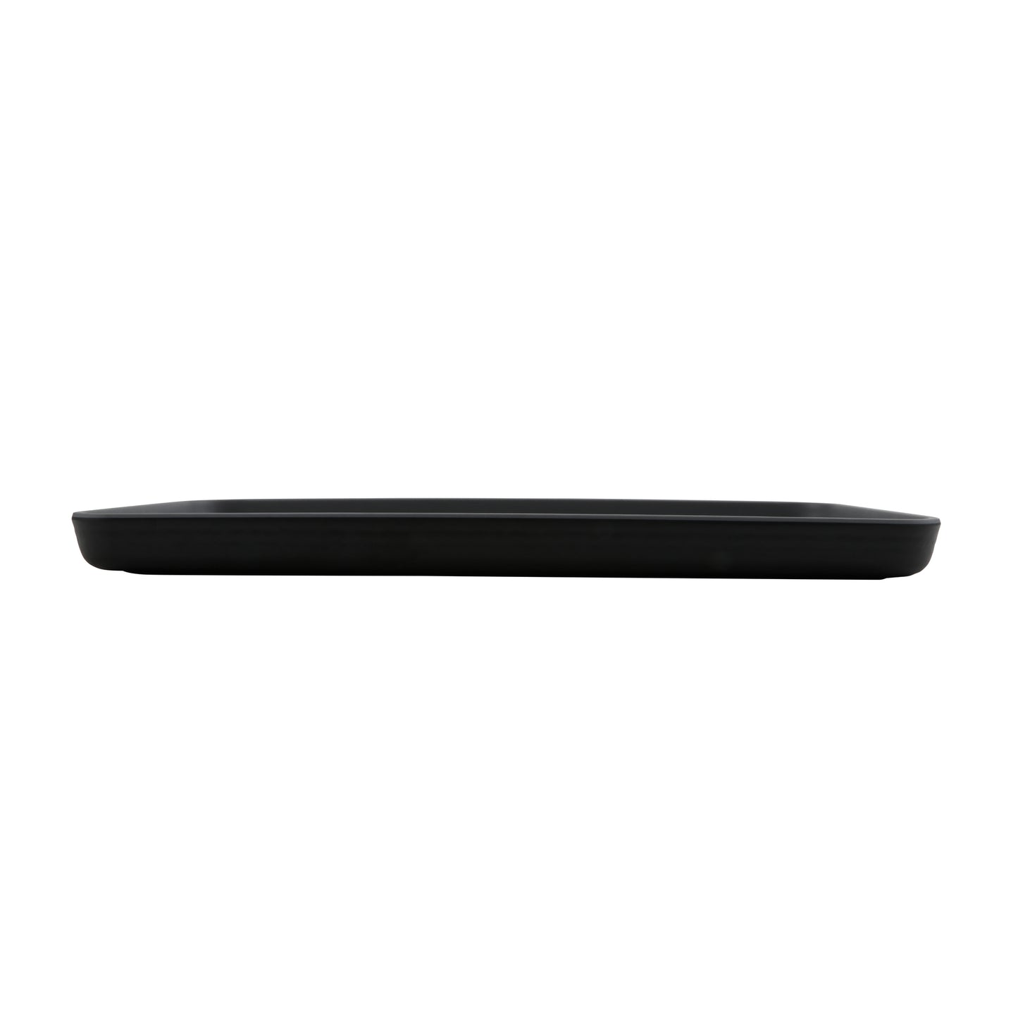 13" x 6" Melamine Rectangle Platter, Gray Matte inside/ Black Matte outside, GET. Roca. (12 Pack)