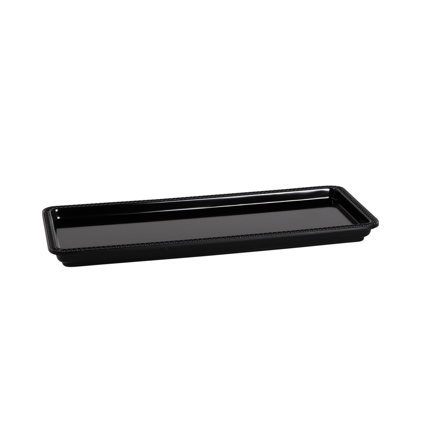 Melamine Rectangular Beaded Edge Tray - Black