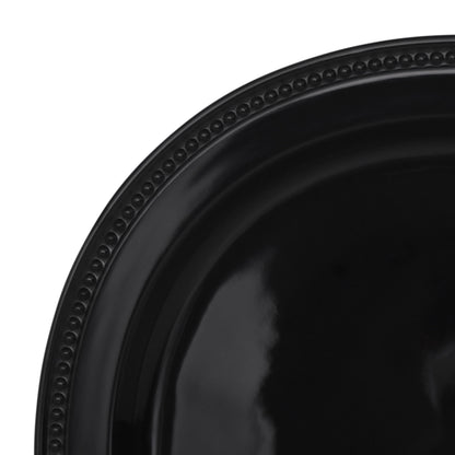 Melamine Almost Round Plate - Black