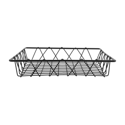 12" Black Square Wire Basket, 2" Deep (fits IR-703B, IR-704B)