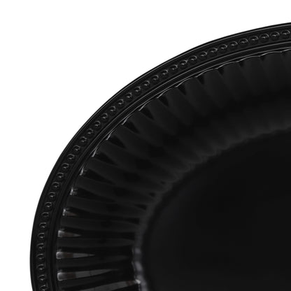 Melamine Oval Beaded Edge Platter - Black