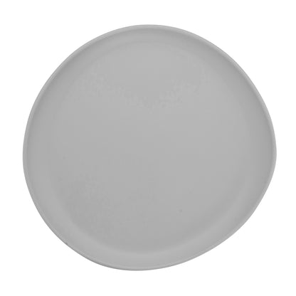 9.1" Light Gray, Melamine, Small Round Coupe Dinner Plate, G.E.T. Riverstone (12 Pack)