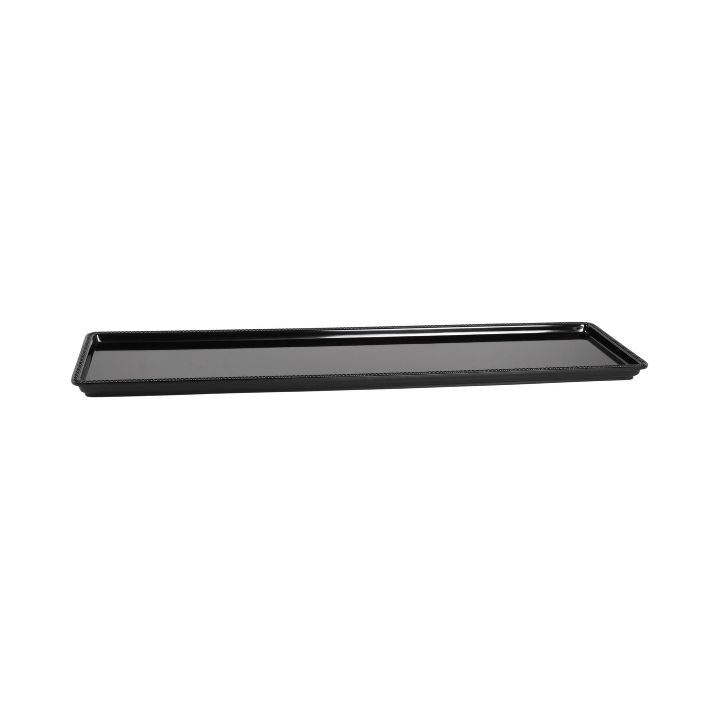 Melamine Rectangular Beaded Edge Tray - Black