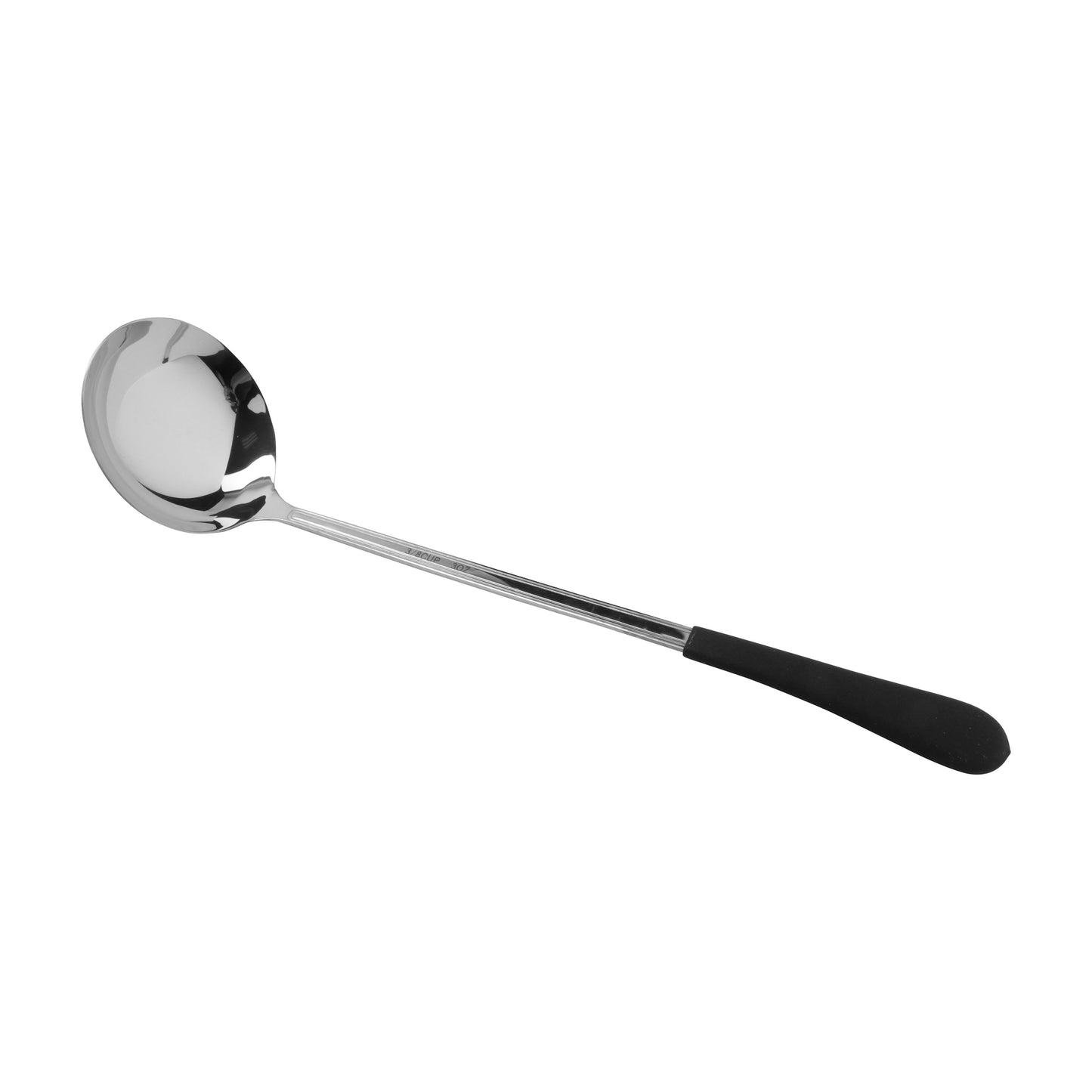 3 oz., 12.5" Stainless Steel Ladle w/ Mirror Finish and Cool-Grip Handle