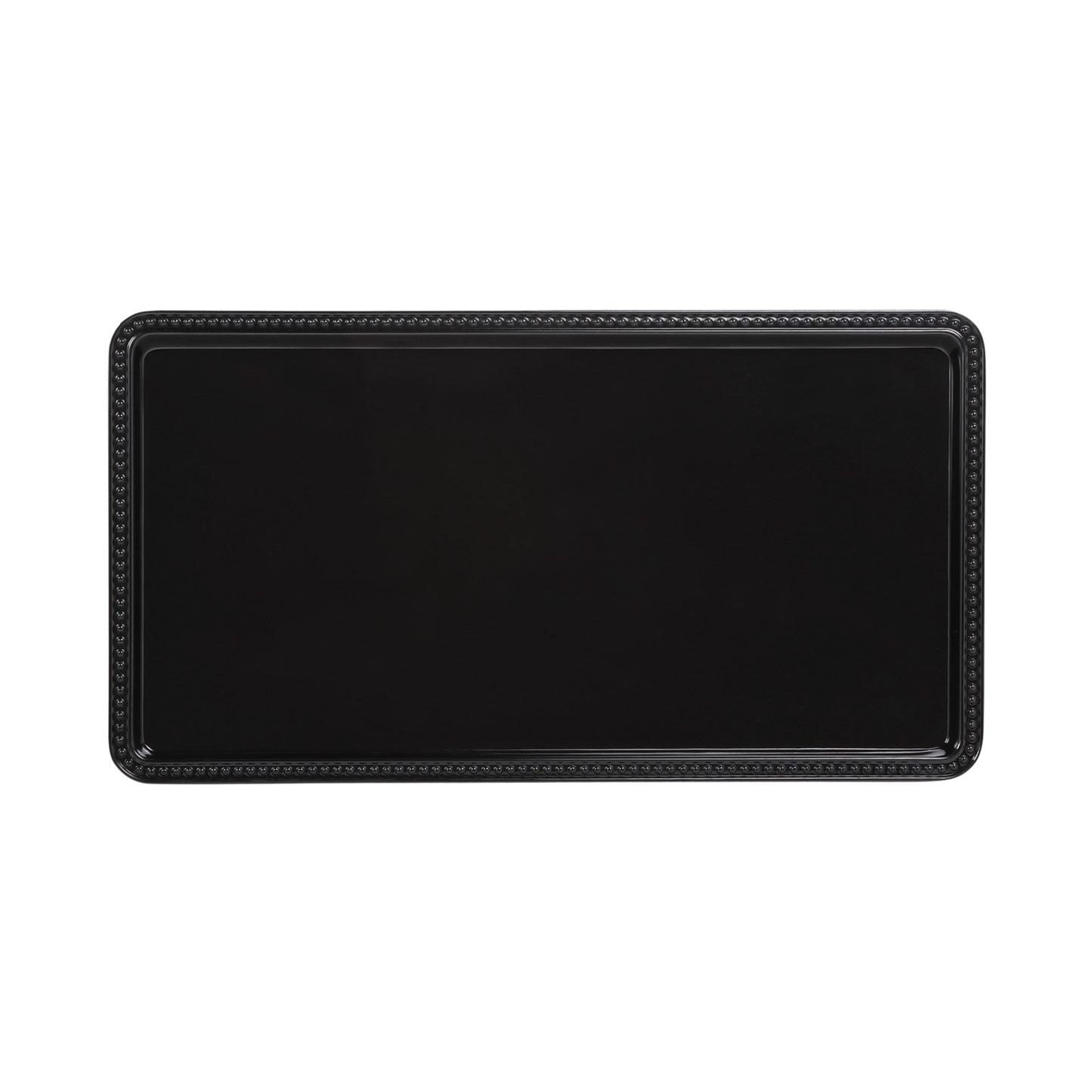 Melamine Rectangular Beaded Edge Tray - Black