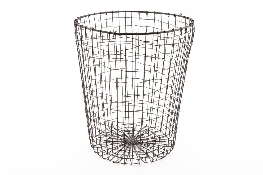 11.5" x 14.4" H, Iron Powder Coated, Gun Metal Grey, Round Basket, G.E.T Breeze Baskets