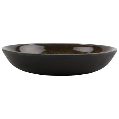 2.29 oz amaze bronze lava/chocolate round melamine reactive glaze ramekin, 4"L x 4"W x 0.5"H, GET, cheforward