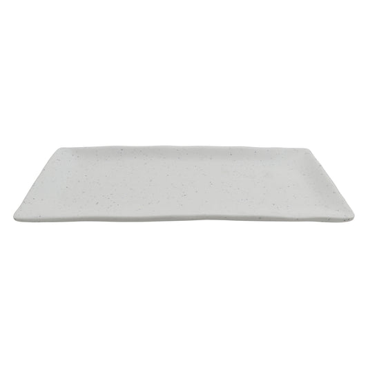 12" infuse stone natural rectangle melamine platter (medium), 12"L x 5.125"W x 2"H, GET, cheforward